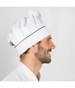 Cappellino chef con velcro bianco bordino colorato Garys