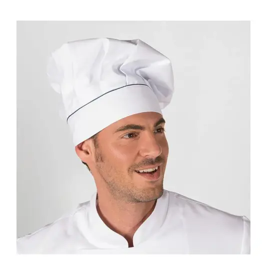 Cappellino chef con velcro bianco bordino colorato Garys