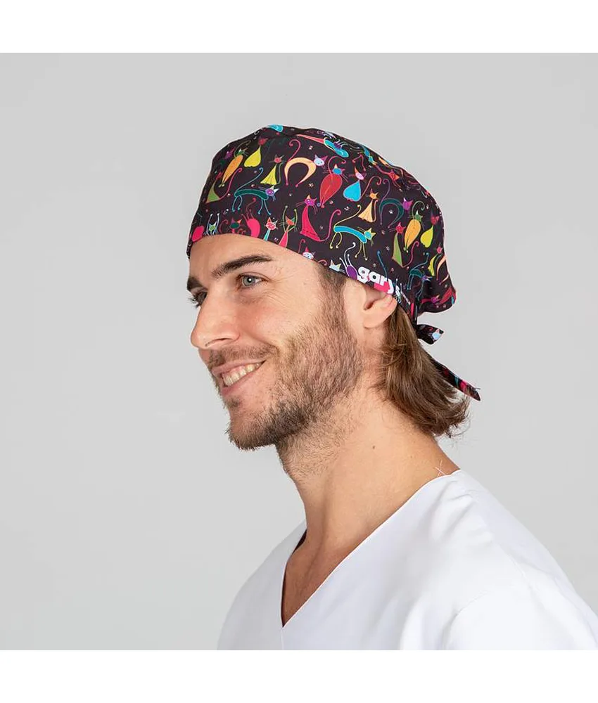 Cappellino chirurgo lacci con stampa Garys