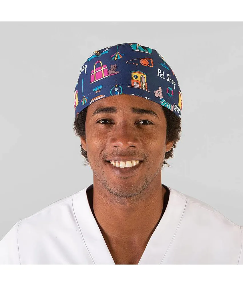 Cappellino chirurgo lacci con stampa Garys