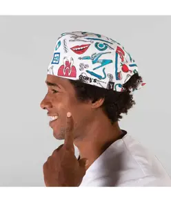 Cappellino chirurgo lacci con stampa Garys