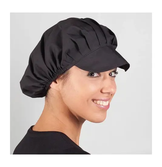 Cappellino donna popeline nero (paq. 10 Un.) Garys