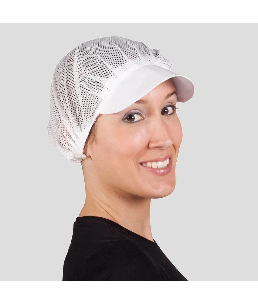 Cappellino donna rete visiera bianca (paq. 10 Un.) Garys, 200 gr/m²