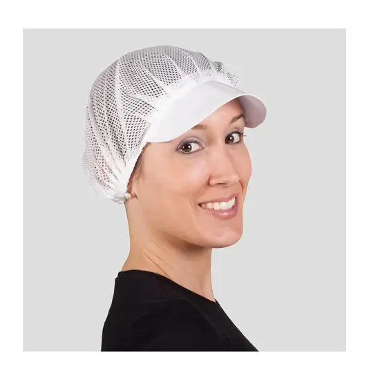Cappellino donna rete visiera bianca (paq. 10 Un.) Garys
