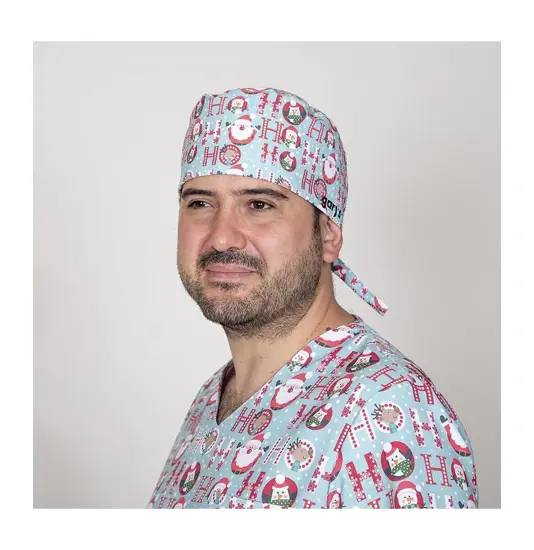 Cappello da chirurgo a strisce natalizie Garys