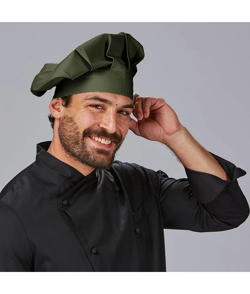 Cappello gran chef velcro sarga poliestere Garys