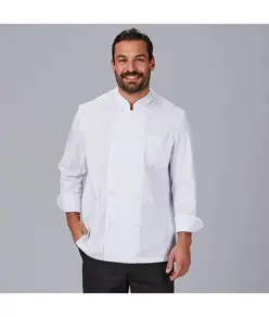 Chaqueta cocina unisex m/l sarga blanca "red line" Garys