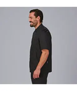 Chaqueta cocina unisex popelin fino negro m/c "red line" Garys
