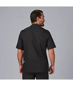Chaqueta cocina unisex popelin fino negro m/c "red line" Garys