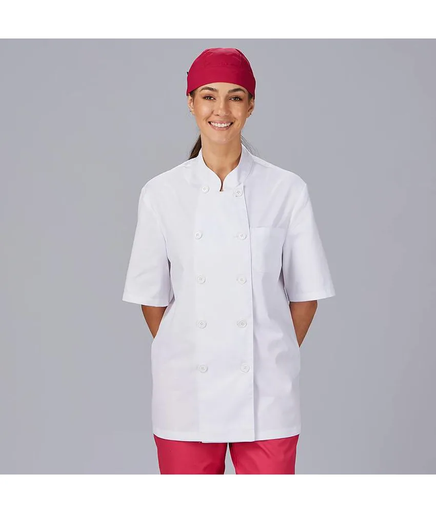 Chaqueta unisex popelin fino blanco m/c "red line" Garys