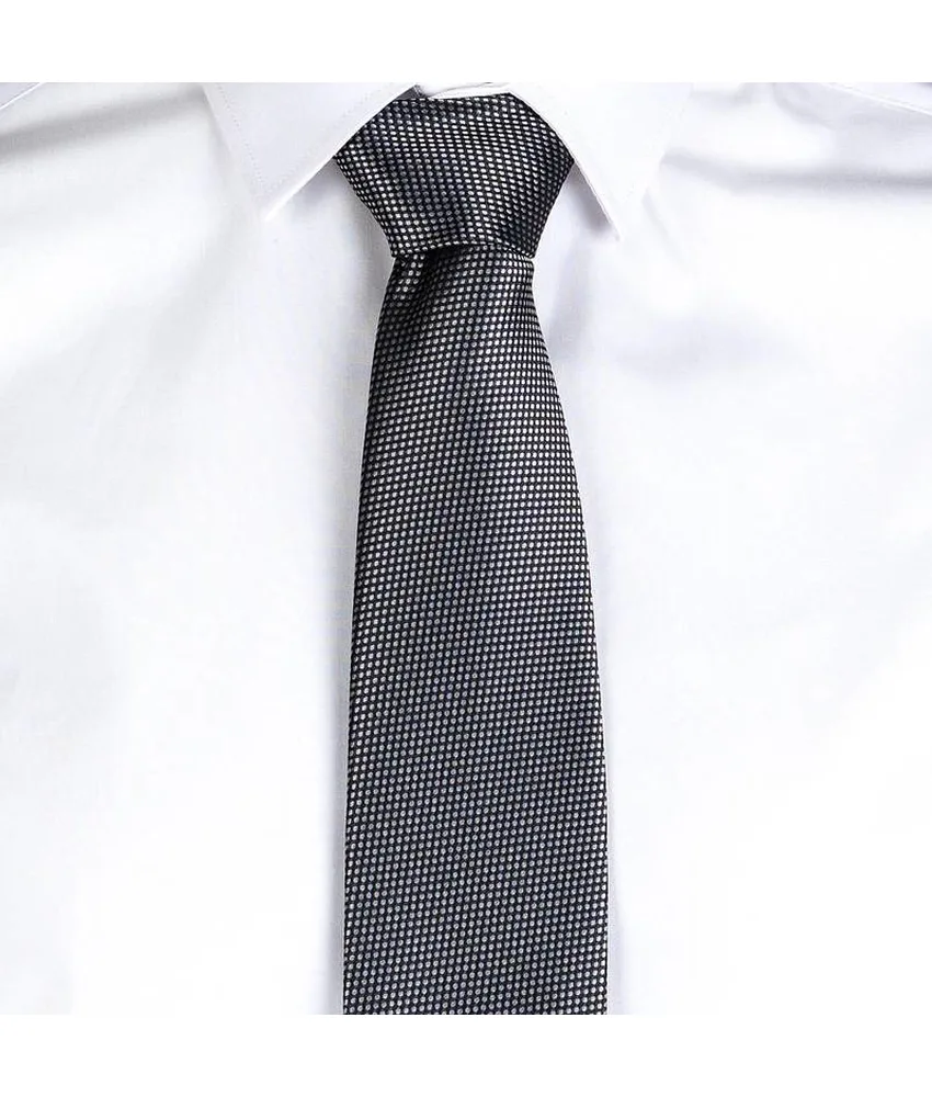 Cravatta jacquard Garys, unisex senza nodo - trama a occhio di uccello