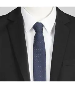 Cravatta senza nodo a lama stretta punti Garys