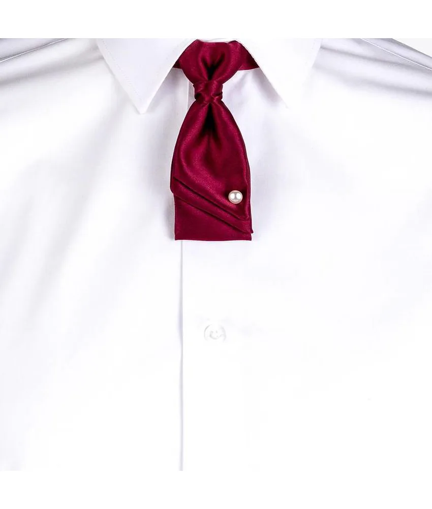 Cravattino raso Garys, 100% poliestere raso - chiusura a clip al collo