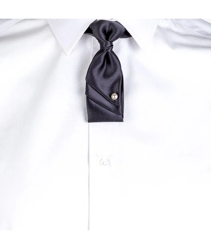 Cravattino raso Garys, 100% poliestere raso - chiusura a clip al collo
