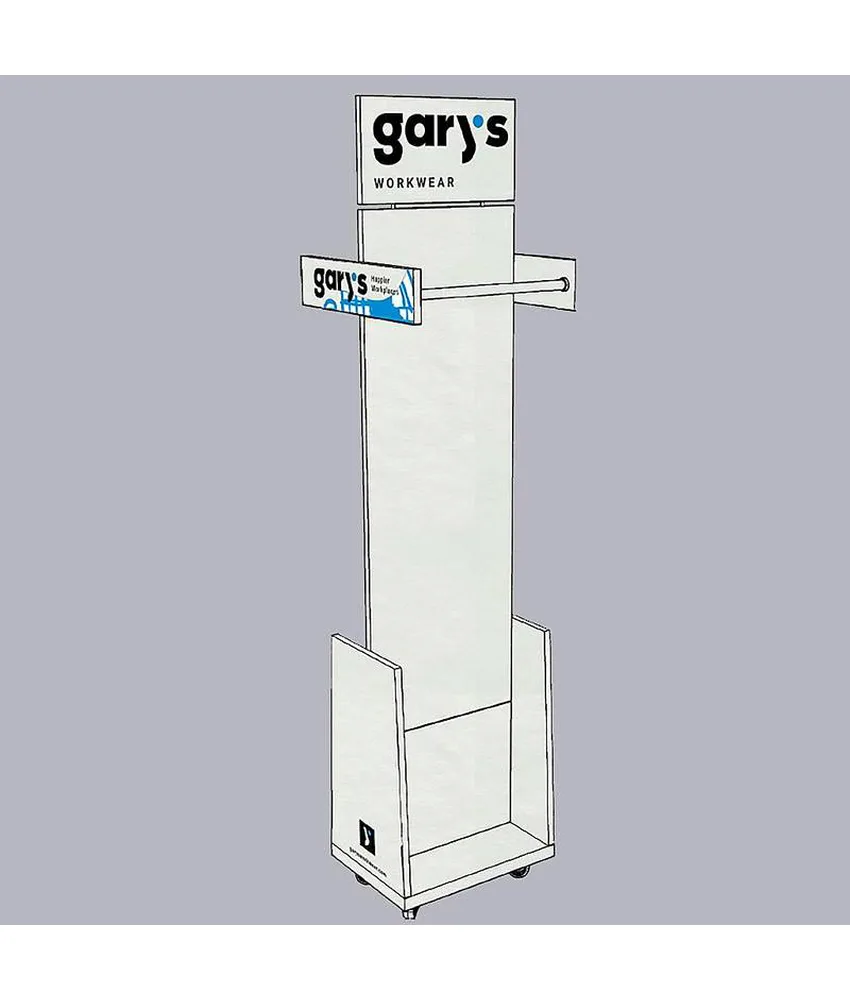 Espositore da terra per 20 appendini. 40x80x153m5 cm Garys