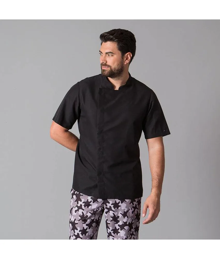 Giacca cucina da uomo Garys Rivera, tasca sulla manica sinistra - aerosilver sul retro