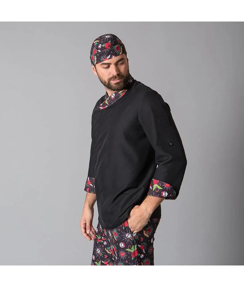 Giacca cucina unisex Garys Ayala, tasca sulla manica sinistra - aerosilver sul retro
