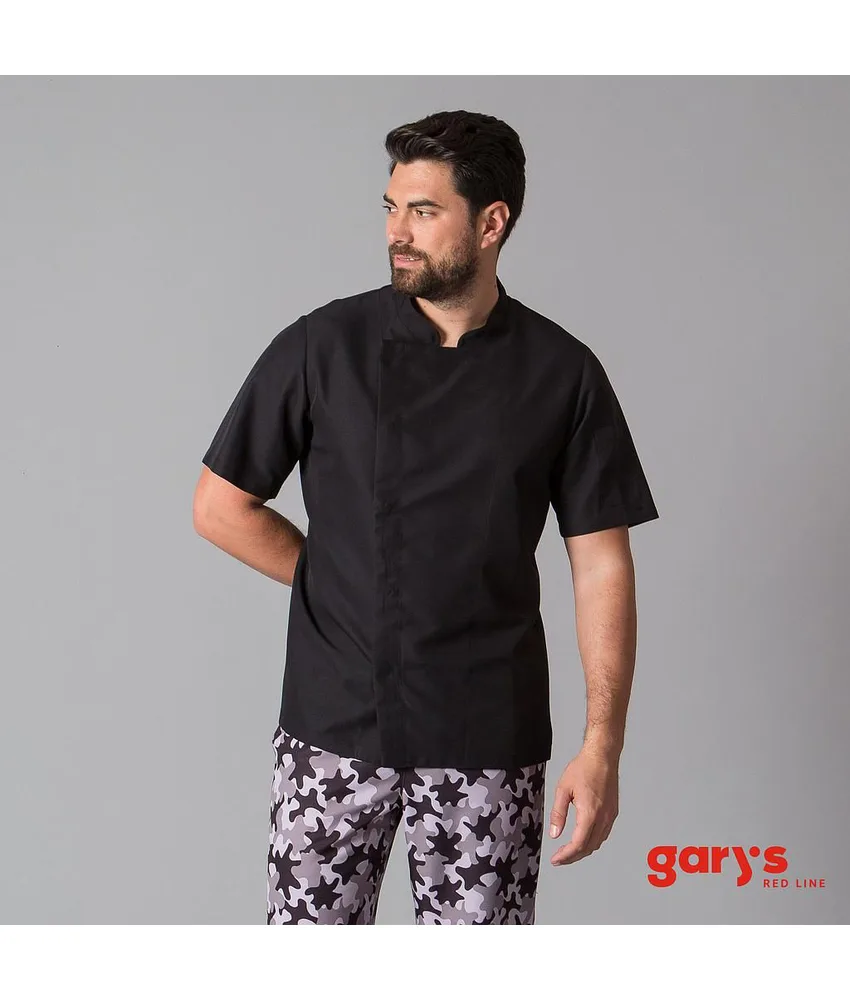 Giacca cucina unisex Garys Redline, cerniera anteriore sinistra-destra - tasca sulla manica sinistra