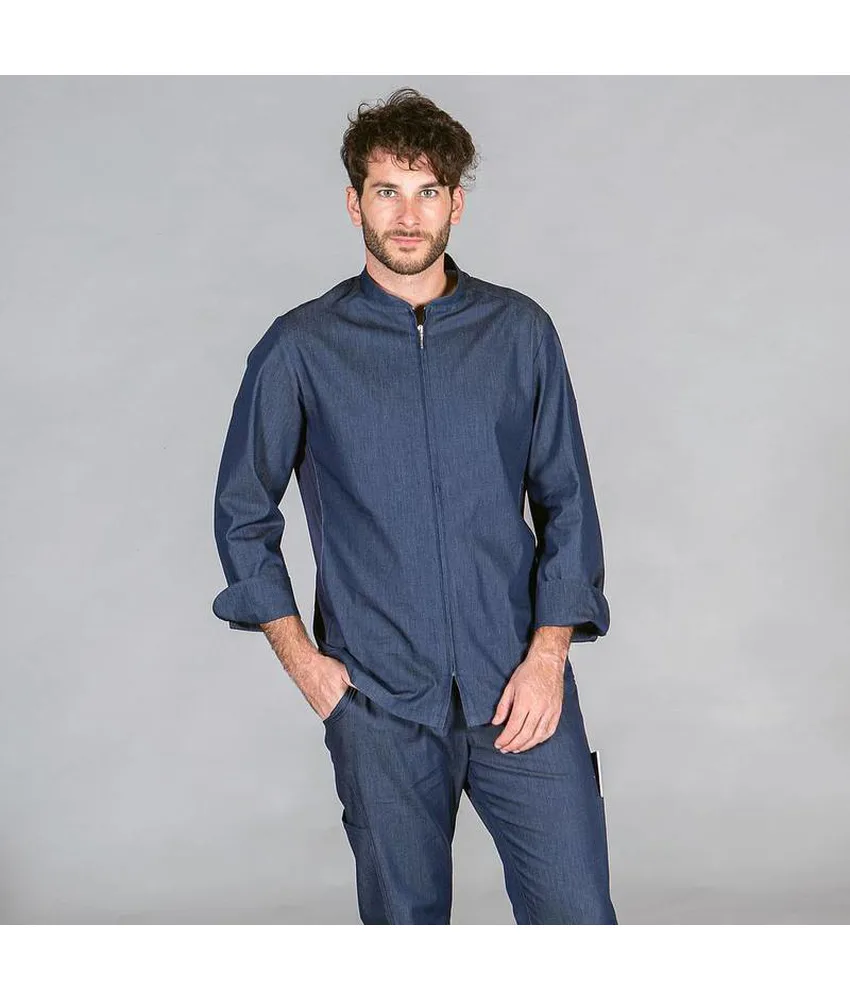Giacca cucina unisex Garys Santana, tasca sulla manica sinistra - aerosilver sul retro
