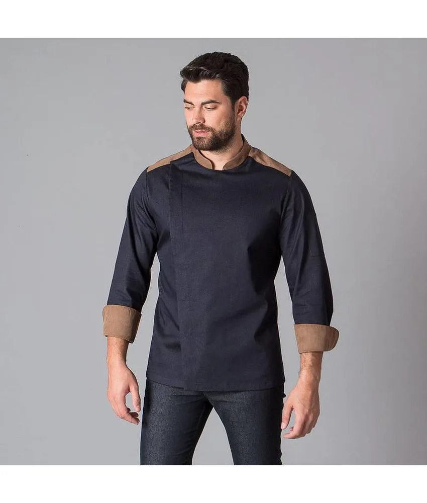Giacca cucina unisex Garys, bottoni a pressione nascosti - tasca sulla manica sinistra