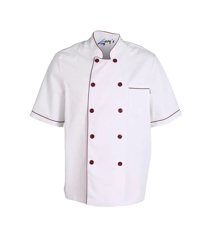 Giacca cucina unisex m/c bianca bordino colorato Garys