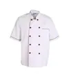 Giacca cucina unisex m/c bianca bordino colorato Garys