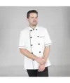 Giacca cucina unisex m/c bianca bordino colorato Garys