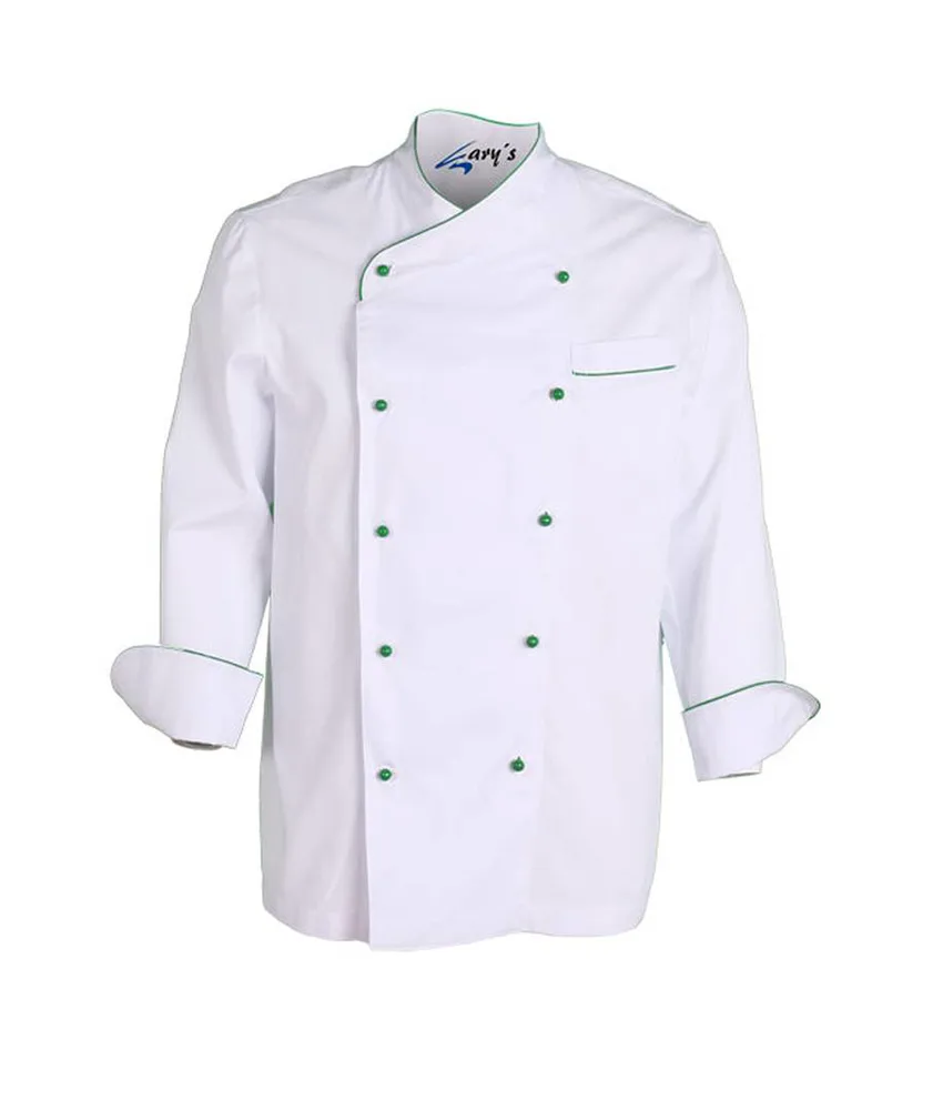 Giacca cucina unisex nápoles bianca bordino colorato Garys