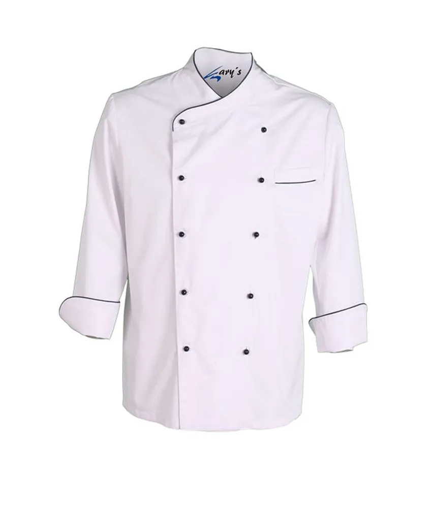 Giacca cucina unisex nápoles bianca bordino colorato Garys