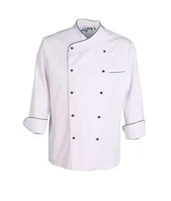 Giacca cucina unisex nápoles bianca bordino colorato Garys