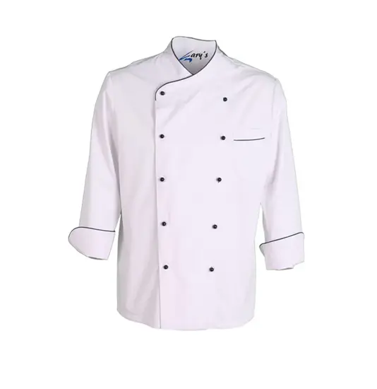 Giacca cucina unisex nápoles bianca bordino colorato Garys