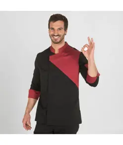 Giacca cucina unisex nero m/l combi Garys