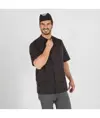 Giacca cucina unisex popeline fino nero m/c Garys