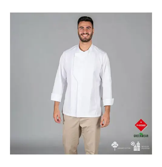 Giacca cucina unisex tessuto riciclato e organico klopman Garys Haro