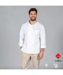 Giacca cucina uomo tessuto riciclato e organico klopman Garys Otero