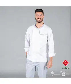 Giacca cucina uomo tessuto riciclato e organico klopman Garys Otero