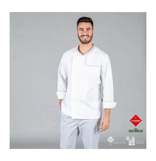 Giacca cucina uomo tessuto riciclato e organico klopman Garys Otero