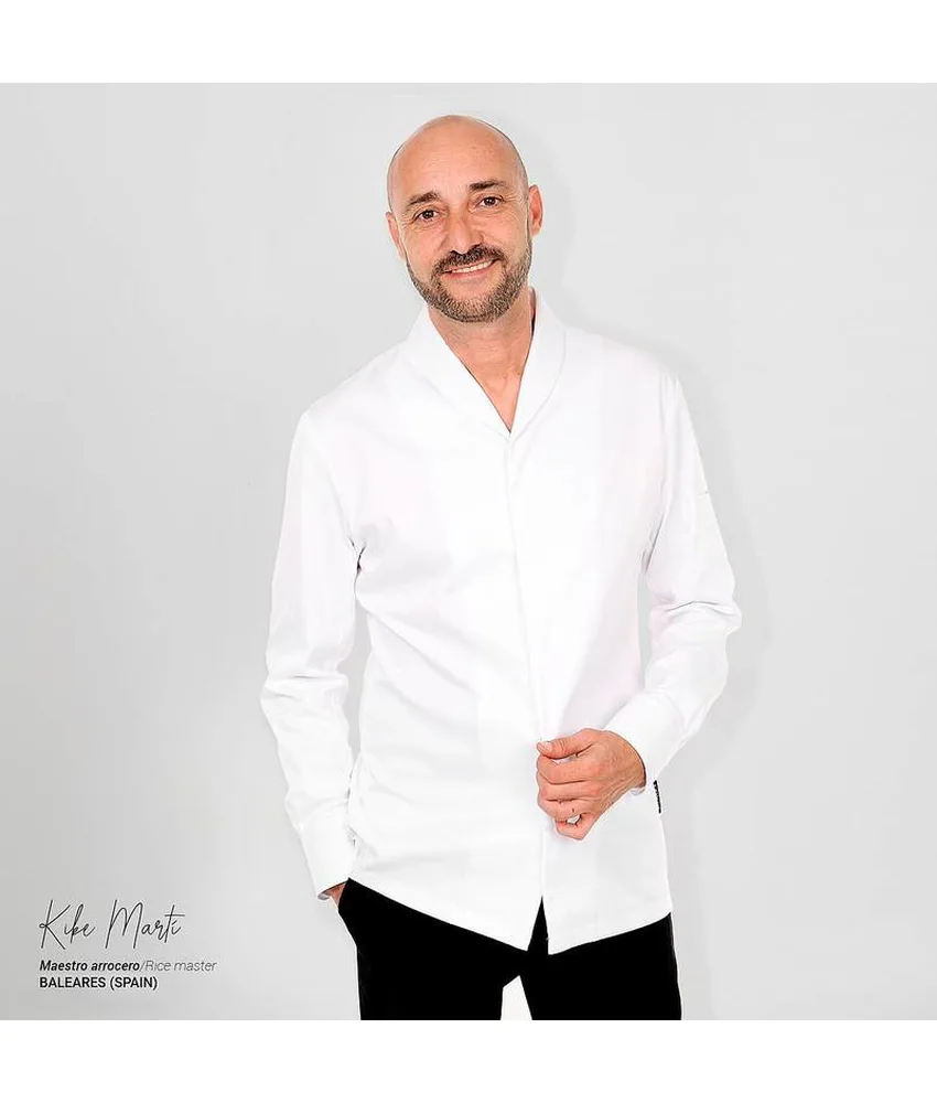 Giacca da cucina da uomo Garys Vali, collo smoking - taschino sulla manica sinistra