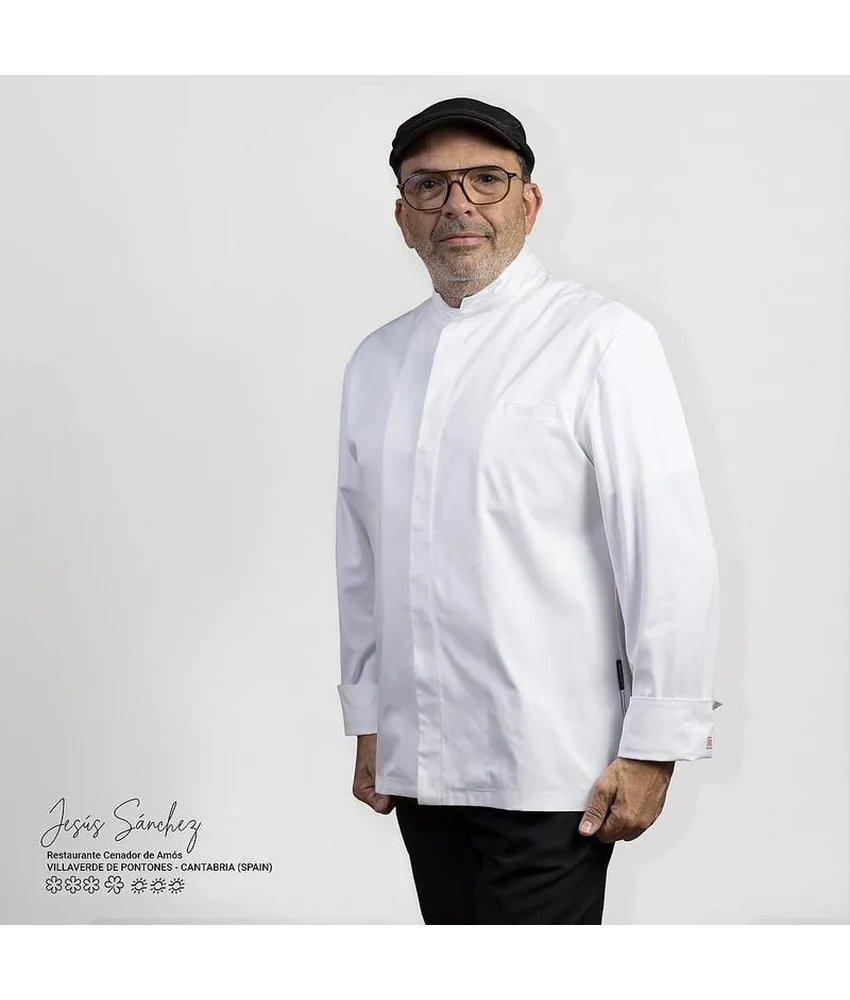 Giacca da cucina unisex Garys Agni, bottoni a pressione nascosti - linguetta per il grembiule