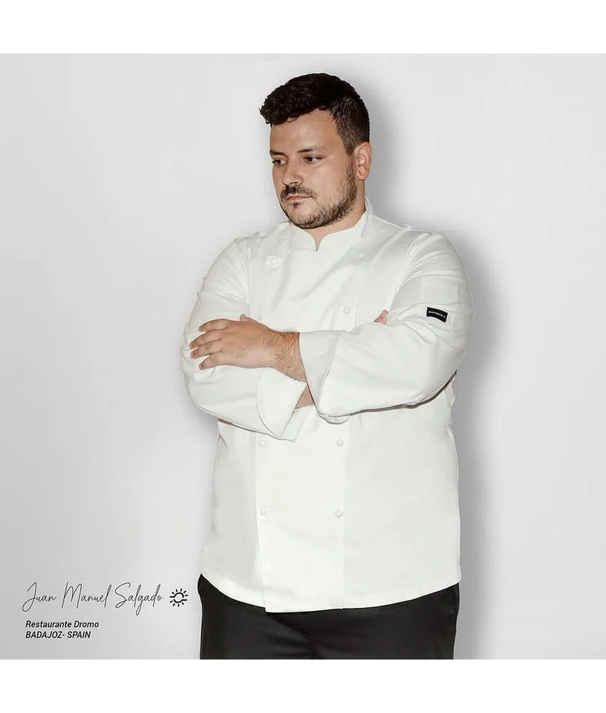 Giacca da cucina unisex Garys Ulises, piqué posteriore - pulsanti visibili