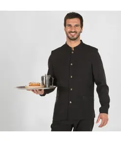 Giacca uomo con collo nera bottone dorato Garys