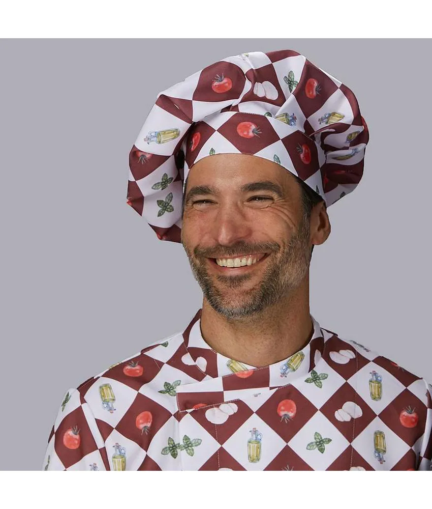 Gorro gran chef algodon estampado Garys