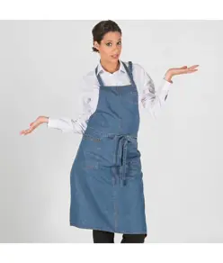 Grembiule con pettorina 2 tasche jeans Garys