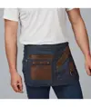 Grembiule corto denim e pelle Garys