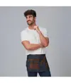 Grembiule corto denim e pelle Garys