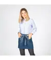 Grembiule corto in denim lavato indaco Garys Redline