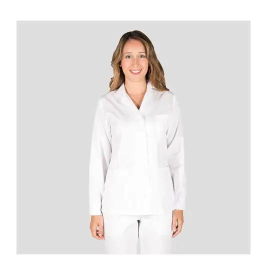 Grembiule donna manica corta bianca m/l Garys