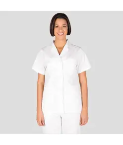 Grembiule donna manica corta bianca m/l Garys