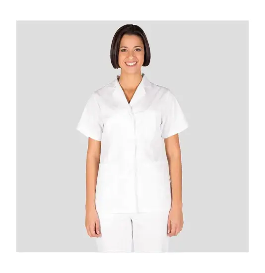 Grembiule donna manica corta bianca m/l Garys