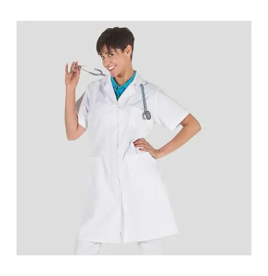 Grembiule donna m/c twill bianca Garys
